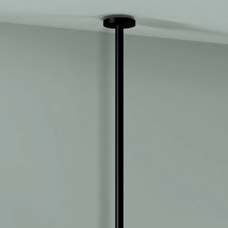 Wiszące metalowe lustro z opcjonalnym oświetleniem Made in Italy - Amadeus Viadurini