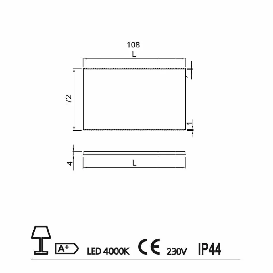 Lustro łazienkowe z nowoczesnym designem LED z satynowymi krawędziami Veva Viadurini