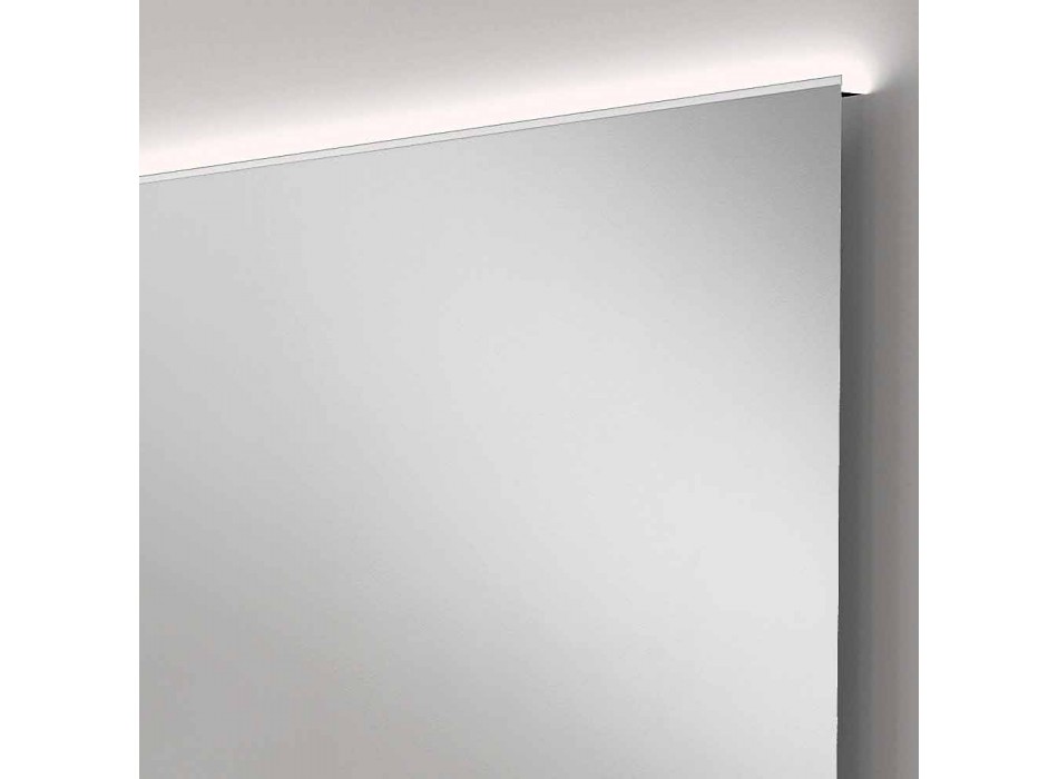 Lustro łazienkowe z nowoczesnym designem LED z satynowymi krawędziami Veva Viadurini