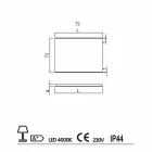 Lustro łazienkowe z nowoczesnym designem LED z satynowymi krawędziami Veva Viadurini