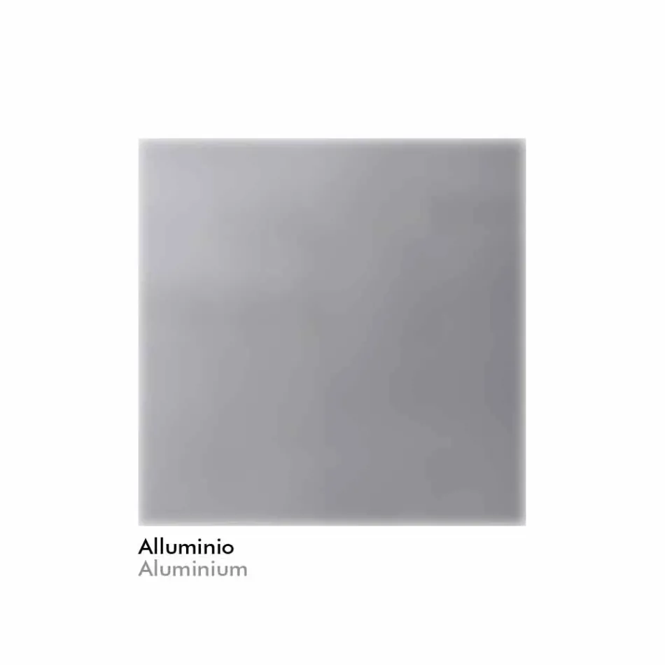 Lustro łazienkowe z imitacji aluminium z podświetleniem Made in Italy - Palau Viadurini