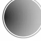 Okrągłe, podświetlane lustro łazienkowe z piaskowaniem Made in Italy - Ranio Viadurini