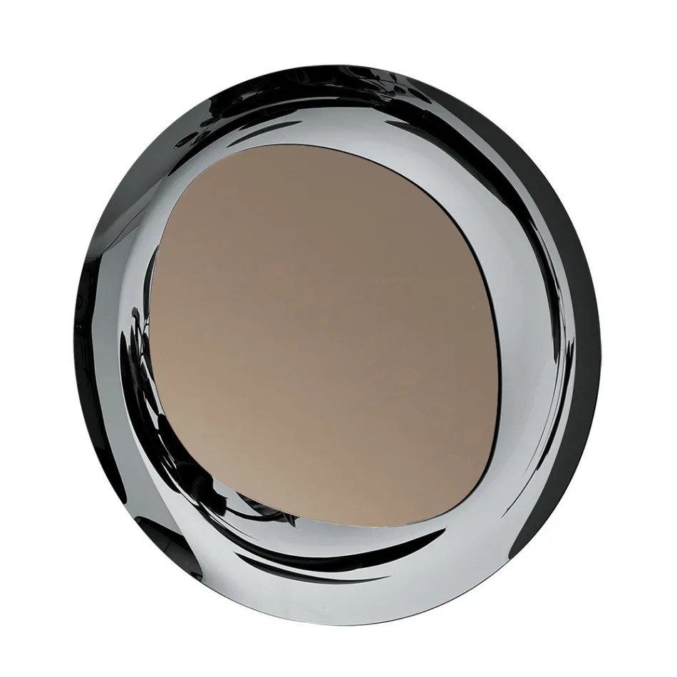 Brązowe lustro z ramą z przydymionego szkła, wyprodukowane we Włoszech - Anselma Viadurini