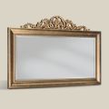 Klasyczne prostokątne lustro ze złotego liścia Made in Italy - Ibiscos