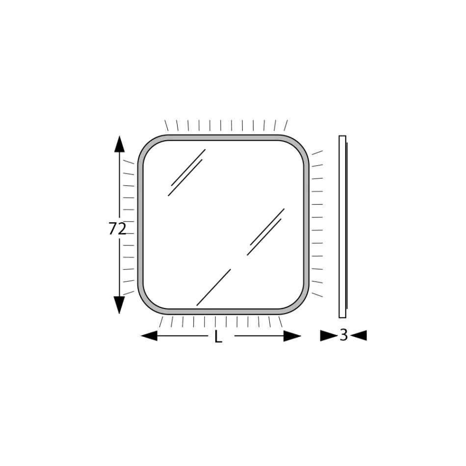 Lustro z drewnianą krawędzią i podświetleniem Made in Italy - Vincent Viadurini