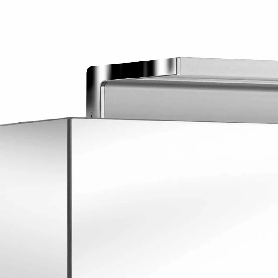 Nowoczesna szafka wisząca 3-drzwiowa z półkami - Bramo Viadurini