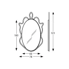 Lustro z metalową ramą i zintegrowanymi diodami LED Made in Italy - Leonardo Viadurini