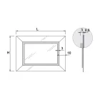 Lustro z kolorową ramą lustra i diodą LED Made in Italy - Newton Viadurini