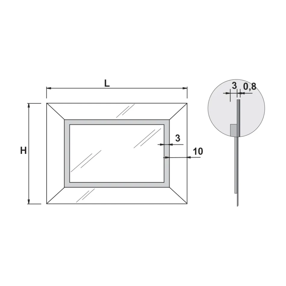 Lustro z kolorową ramą lustra i diodą LED Made in Italy - Newton Viadurini