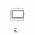 Nowoczesny design lustra szklanego z dekoracją, Cecilia Viadurini