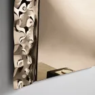 Lustro z falistą wkładką szklaną w trzech rozmiarach Made in Italy - Velis Viadurini