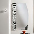 Lustro z falistą wkładką szklaną w trzech rozmiarach Made in Italy - Velis