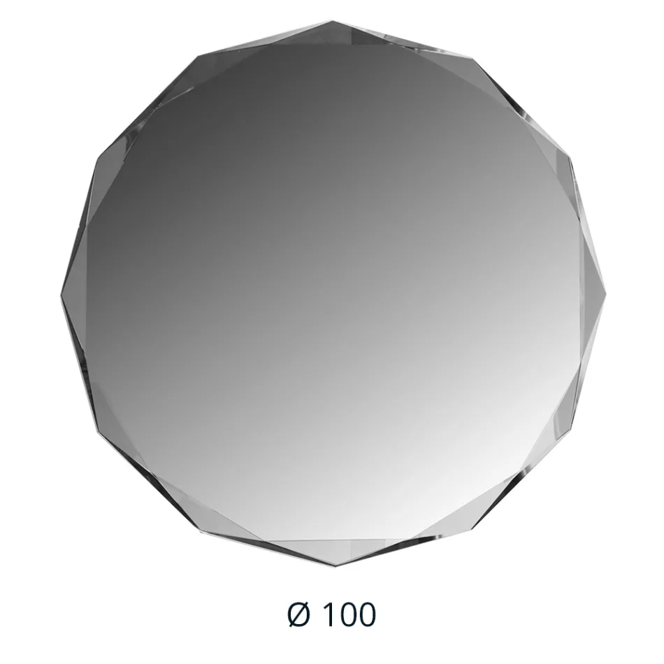 Lustro grawerowane diamentami ze ściętą krawędzią - Excelsior Viadurini