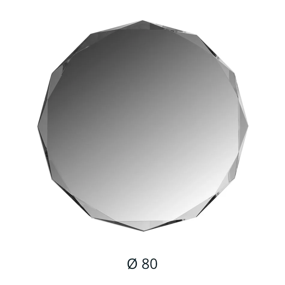 Lustro grawerowane diamentami ze ściętą krawędzią - Excelsior Viadurini
