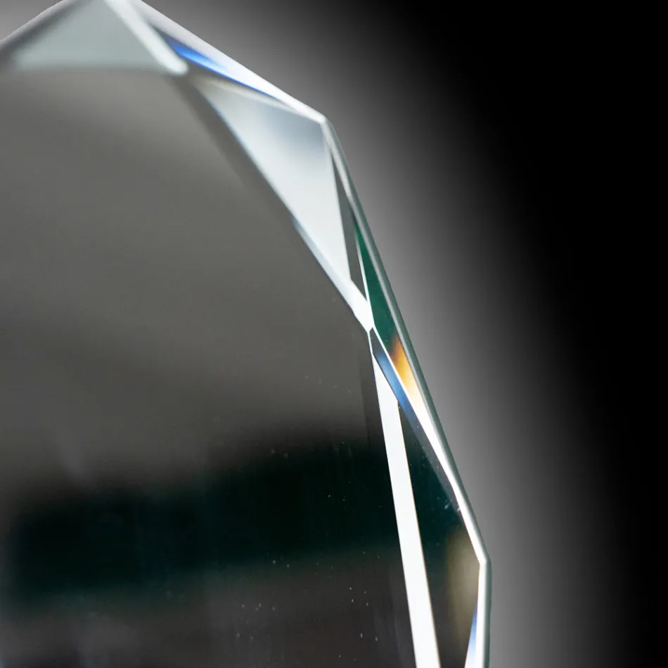 Lustro grawerowane diamentami ze ściętą krawędzią - Excelsior Viadurini