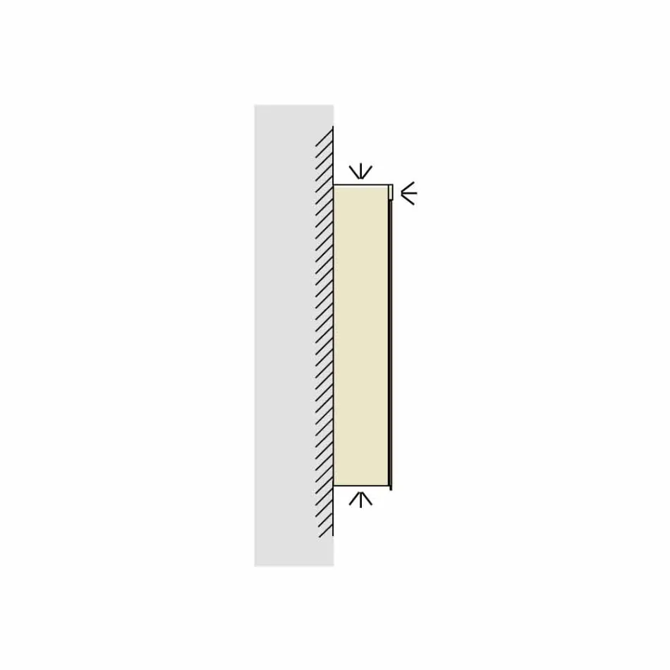 Nowoczesny design 2-drzwiowe lustro, oświetlenie LED, Carol Viadurini