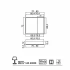 Nowoczesne 2-drzwiowe lustro ścienne, oświetlenie LED, Adele Viadurini