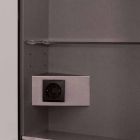 Nowoczesne 2-drzwiowe lustro ścienne, oświetlenie LED, Adele Viadurini