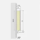 Nowoczesne 2-drzwiowe lustro ścienne, oświetlenie LED, Adele Viadurini