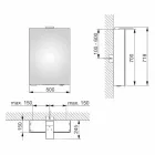 Lustro ścienne z drzwiami na zawiasach i oświetleniem LED - zapadkowe Viadurini