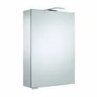 Lustro ścienne z drzwiami na zawiasach i oświetleniem LED - zapadkowe Viadurini