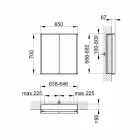 Nowoczesna wpuszczana szafka z lustrem w srebrnym malowanym aluminium - Demon Viadurini