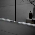 Nowoczesna wpuszczana szafka z lustrem w srebrnym malowanym aluminium - Demon Viadurini