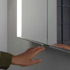 Lustro ścienne z aluminium z oświetleniem LED - Demon Viadurini