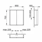 Lustro ścienne z aluminium z oświetleniem LED - Demon Viadurini