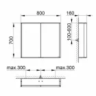 Lustro ścienne z aluminium z oświetleniem LED - Demon Viadurini