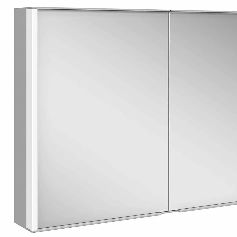 Lustro ścienne z aluminium z oświetleniem LED - Demon Viadurini