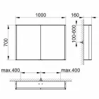 Lustro ścienne z aluminium z oświetleniem LED - Demon Viadurini