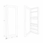 Lustro ścienne z drewna tekowego z półkami i szufladami wewnętrznymi - Ralio Viadurini