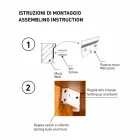 Lustro ścienne z drewna tekowego z półkami i szufladami wewnętrznymi - Ralio Viadurini