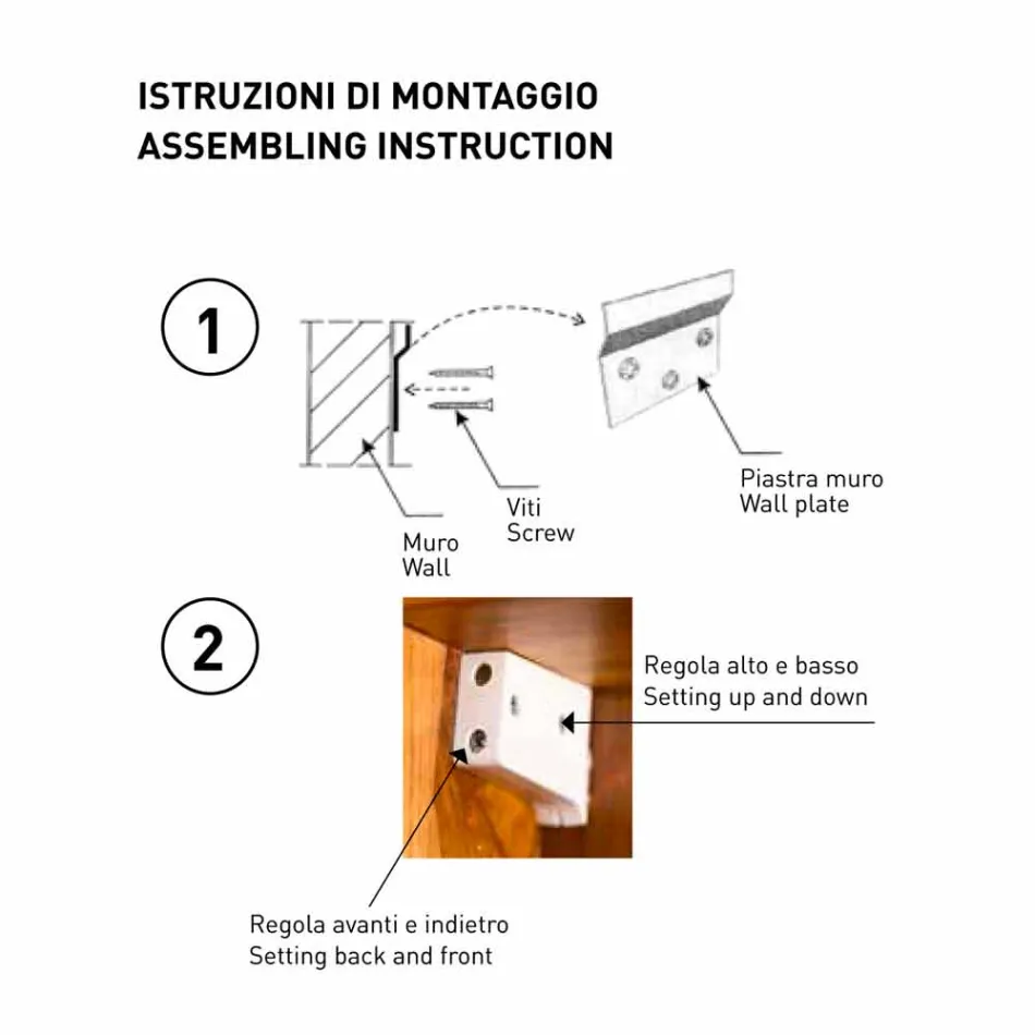 Lustro ścienne z drewna tekowego z półkami i szufladami wewnętrznymi - Ralio Viadurini