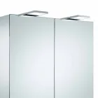 Nowoczesne lustro ścienne z 2 drzwiami i oświetleniem LED - zapadkowe Viadurini