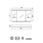 Lustro LED z 3 drzwiami, nowoczesny design, Carol Viadurini