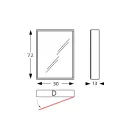 Drewniany pojemnik z lustrem z podwójnym lustrem i lampkami Made in Italy - Darwin Viadurini