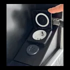 Drewniany pojemnik z lustrem z podwójnym lustrem i lampkami Made in Italy - Darwin Viadurini