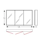 Drewniany pojemnik z lustrem z podwójnym lustrem i lampkami Made in Italy - Darwin Viadurini