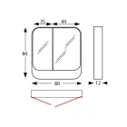 Metalowy pojemnik lustrzany z 2 podwójnymi lustrzanymi drzwiami Made in Italy - Galilei Viadurini