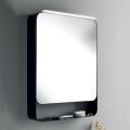 Metalowy pojemnik z lustrem z podwójnymi lustrzanymi drzwiami i oświetleniem Made in Italy - Jane