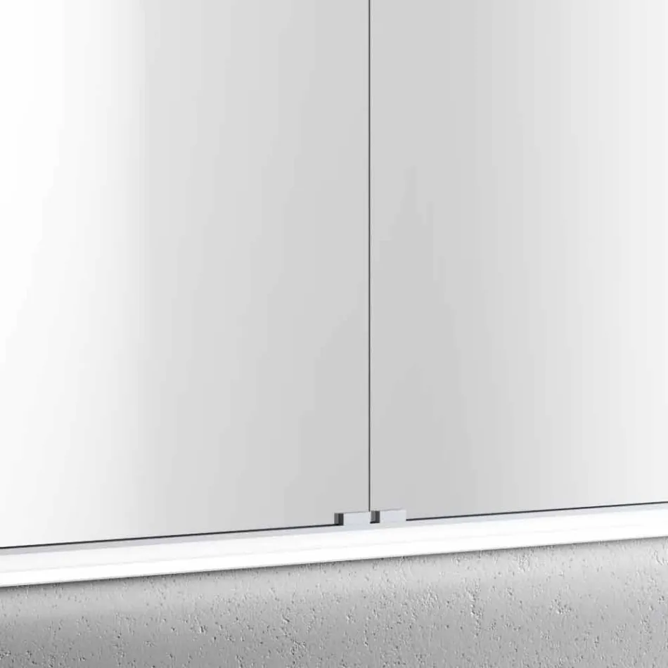 Nowoczesny design wpuszczone lustro LED z 2 drzwiami, Adele Viadurini