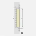 Nowoczesny design wpuszczone lustro LED z 2 drzwiami, Adele Viadurini