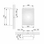 Nowoczesne lustro do przechowywania z kryształowymi półkami i oświetleniem LED - Bramo Viadurini