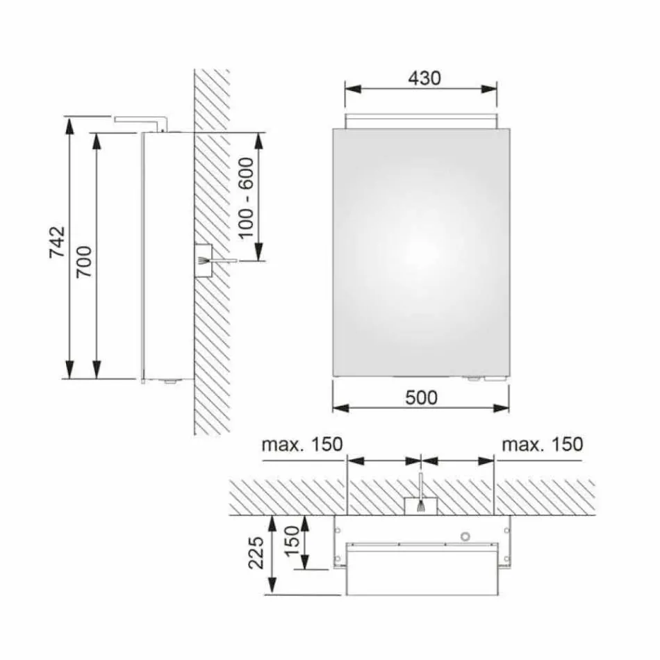 Nowoczesne lustro do przechowywania z kryształowymi półkami i oświetleniem LED - Bramo Viadurini