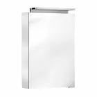 Nowoczesne lustro do przechowywania z kryształowymi półkami i oświetleniem LED - Bramo Viadurini