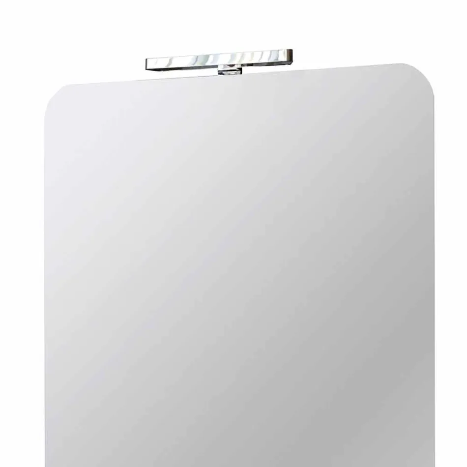 Ścienne lustro łazienkowe z nowoczesną lampą LED Made in Italy - Guido Viadurini