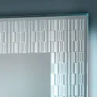 Lustro łazienkowe z grawerowanymi laserowo dekoracjami Made in Italy - Freud Viadurini