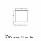 Lustro łazienkowe z nowoczesnym oświetleniem LED Yvone Viadurini